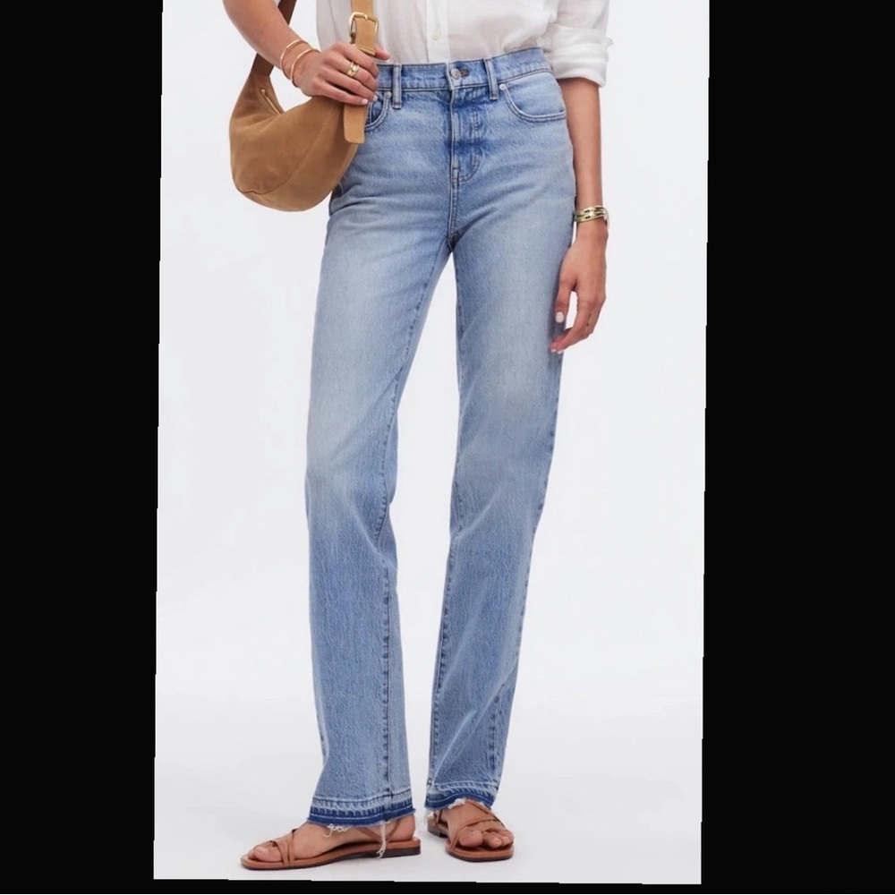 Madewell The Petite '90s Straight Mid-Rise Jean In Barbosa Wash Size 27P